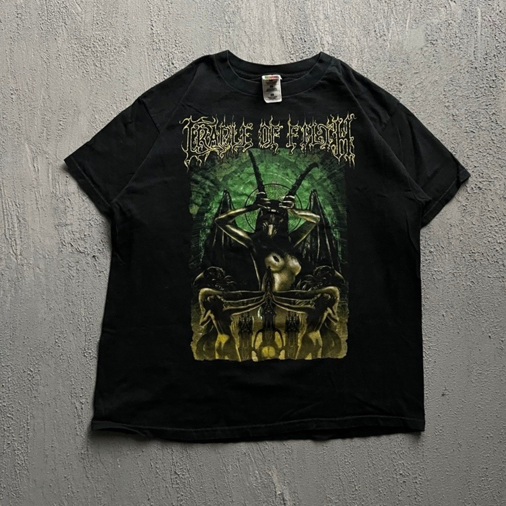 Vintage Cradle of Filth Shirt XL‎ Black 2000s God Bless Satan